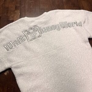 Walt Disney World‎ Parks Spirit Jersey Adult White Fleece Sweater Size XS